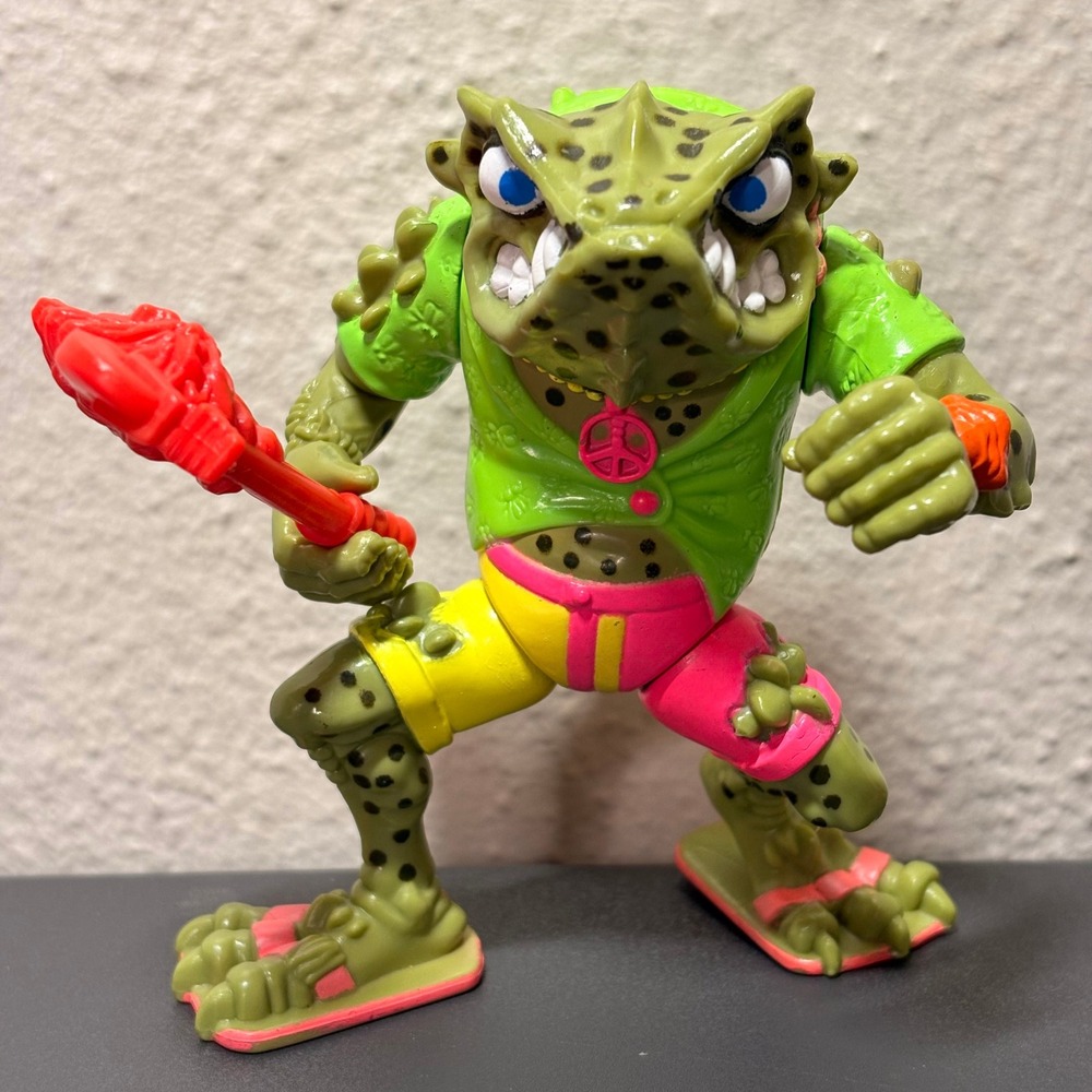 Playmates TMNT Action Figure Unisex OS Green Excellent Napoleon Bonafrog 1990